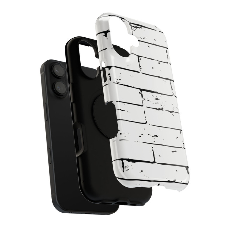 White Brick Cartoonish Impact-Resistant Cases 1