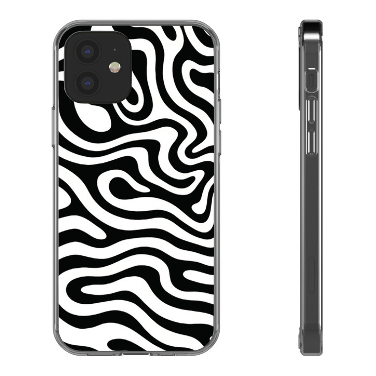 Curvy White Over Black Clear Case 1