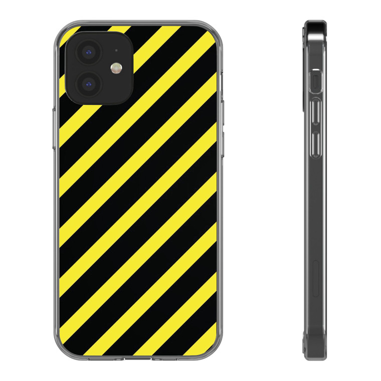 Yellow Construction Line Clear Case 1