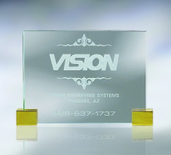 Plaque w/ Brass Corners