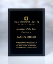 Black Glass Plaque
