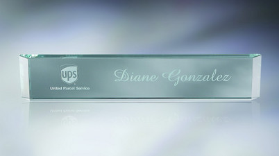 Name Plate, Jade Glass