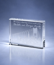 Flat Edge Paperweight - Crystal