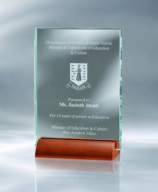 Plaque with Wood Base