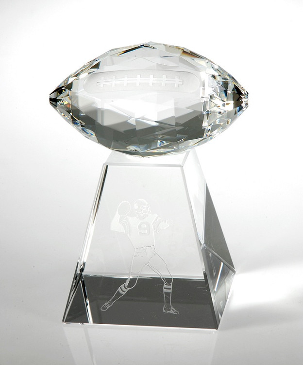 Football w/ Tall Base, Faceted