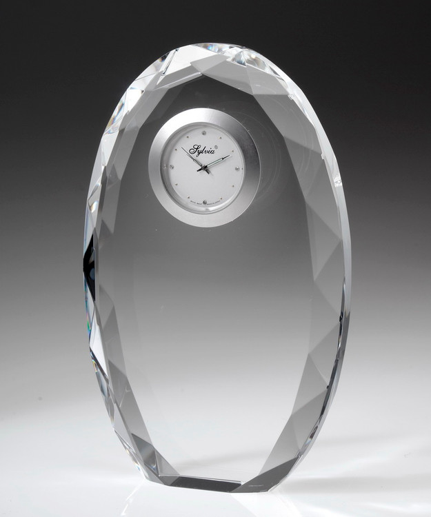 Faceted Oval Clock