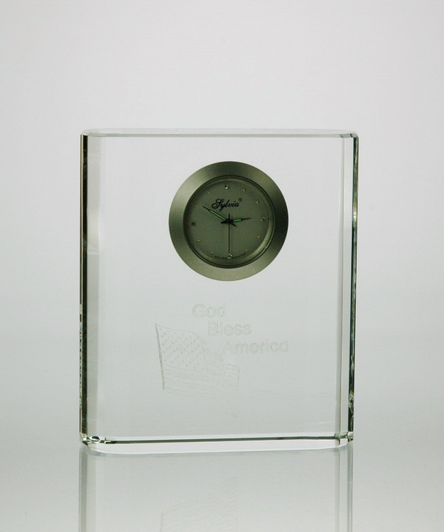 Merit Clock with American Flag