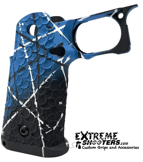 DVC - Dragon Scales  with blue and black paint on this STI grip module.