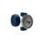 Smoke blue with stainless silver hardware.