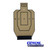 Featuring a tan base with black lines. USPSA 1/4 scale high contrasting dry fire targets for practice