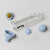 BIBS Biberão Vidro Tetina Redonda Fluxo Lento Baby Blue 225ml