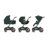 Maxi-Cosi Trio Fame + Alcofa + Ovinho Pebble 360 Pro2 + Base Twillic Green