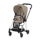 Cybex Duo Carrinho MIOS NG Chrome Black Cozy Beige + Alcofa Lux Mirage Grey