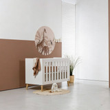 IKID Cama de Grades Firenze Branco e Natural 120x60