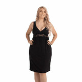 Carriwell Camisa de Noite para Maternidade e Amamentação Preto S 6000