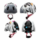 Crazy Safety Capacete de Criança 49-55cm Zebra Preto/Branco 100901-01-01