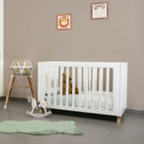 IKID Cama de Grades Veneto Branco e Natural 120x60