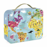 Janod Puzzle Redondo Dupla Face 208 Peças Mundo +6 Anos J02655