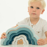 Label Label Puzzle Nuvem em Madeira Blue +12M LLWT-25293