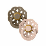 BIBS 2 Chupetas Boheme Látex Redonda Dark Oak/Blush 6-18M