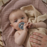 BIBS 2 Chupetas Colour Látex Anatómica Iron/Baby Blue 0-6M