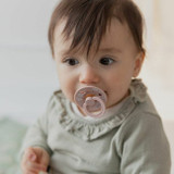 BIBS 2 Chupetas Colour Látex Redonda Capel Blush/Dark Oak 6-18M