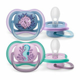 Philips AVENT 2 Chupetas Ultra Air Cavalo Marinho Roxo 6-18M SCF085/61