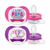 Philips AVENT 2 Chupetas Ultra Air Happy Rosa 6-18M SCF080/04