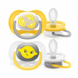 Philips AVENT 2 Chupetas Ultra Air Limões Amarelo 6-18M SCF080/18