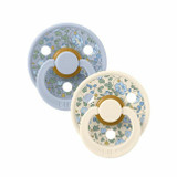 BIBS 2 Chupetas Colour Látex Redonda Eloise Dusty Blue/Sky Blue 0-6M