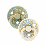 BIBS 2 Chupetas Colour Látex Redonda Eloise Mimosa/Sage 6-18M