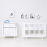 Snüz 2 Lençóis Ajustáveis Cama de Grades Grey Stars BD028CB