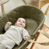 TLGS Alcofa em Folha de Palma Orgânica e Colchão Acolchoado Juniper Rice FNB010N