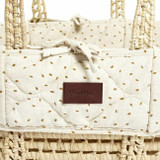 TLGS Alcofa em Folha de Palma Orgânica e Colchão Linen Rice FN010H