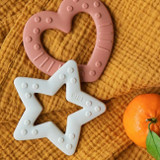 BIBS Mordedor Baby Bitie Coração Peach +2M