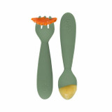 ezpz Pack de 2 Mini Utensils Verde Oliva EUMUO001