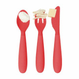 ezpz Pack de 3 Happy Utensils Coral EUHUC004