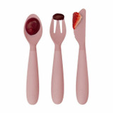 ezpz Pack de 3 Happy Utensils Rosa Nórdico EUHUB005