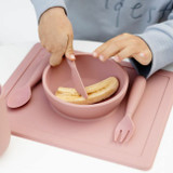 ezpz Pack de 3 Happy Utensils Rosa Nórdico EUHUB005