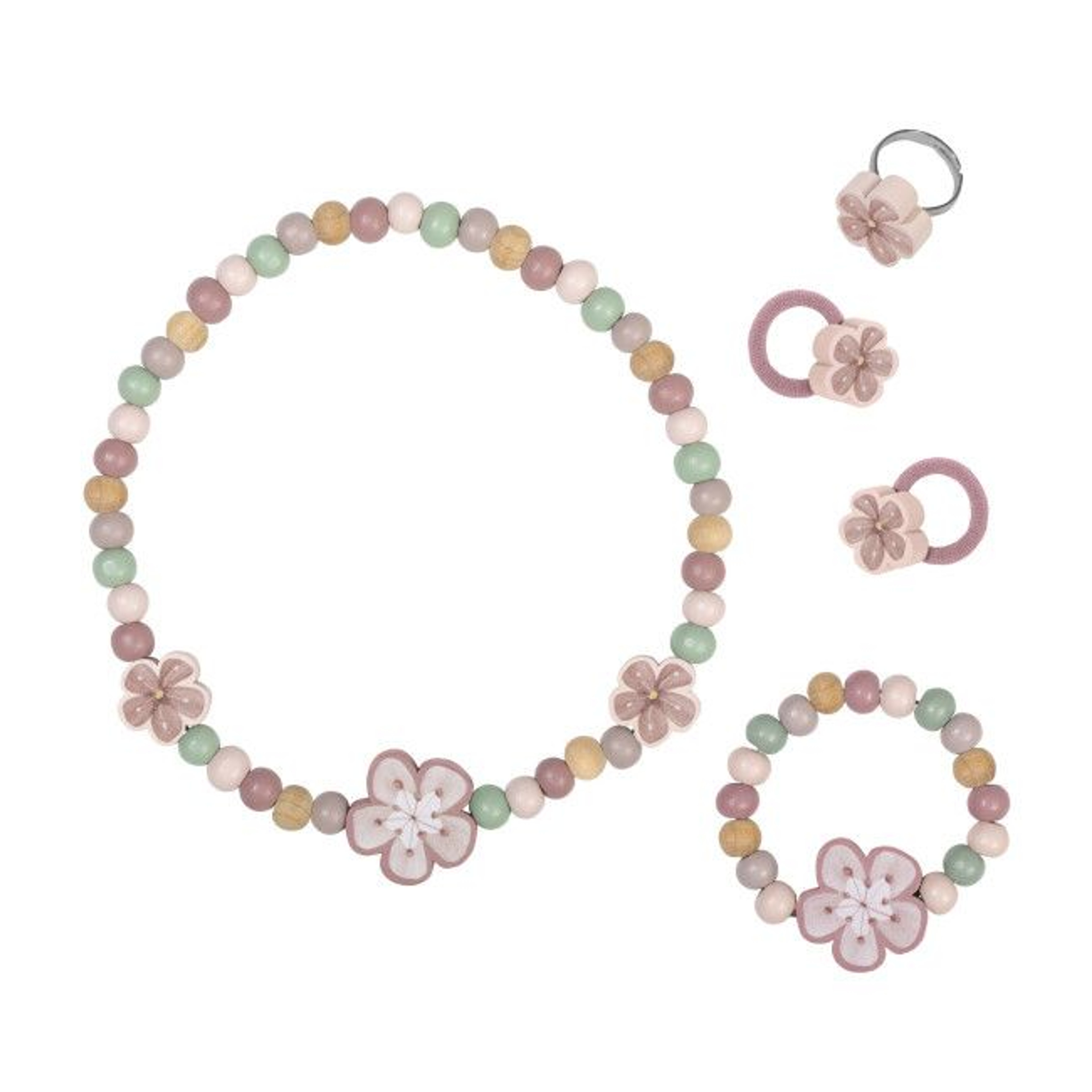 Little Dutch Necklace + Bracelet + Rings Flowers 126220