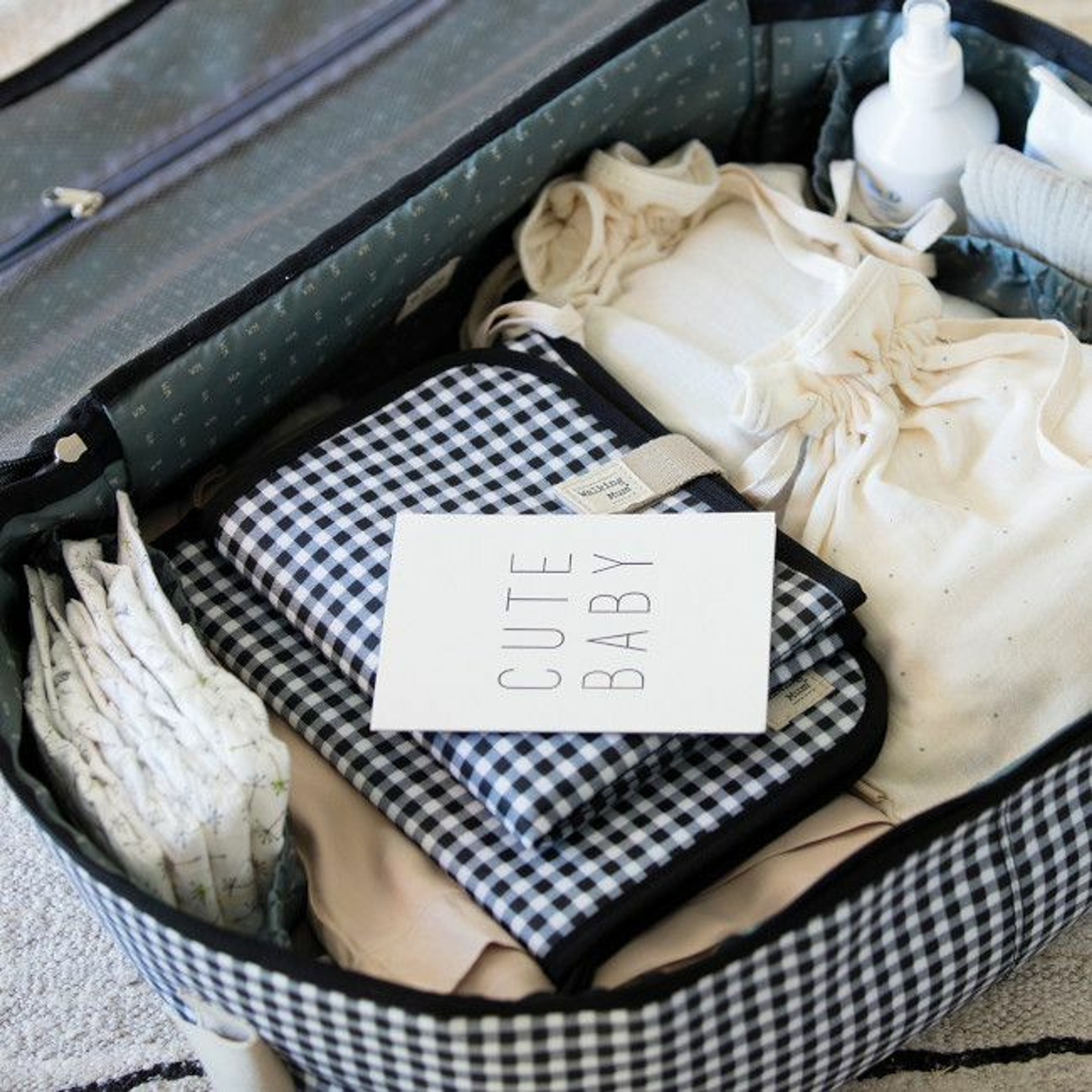 Walking Mum Porta-Documentos I Love Vichy Preto 36318