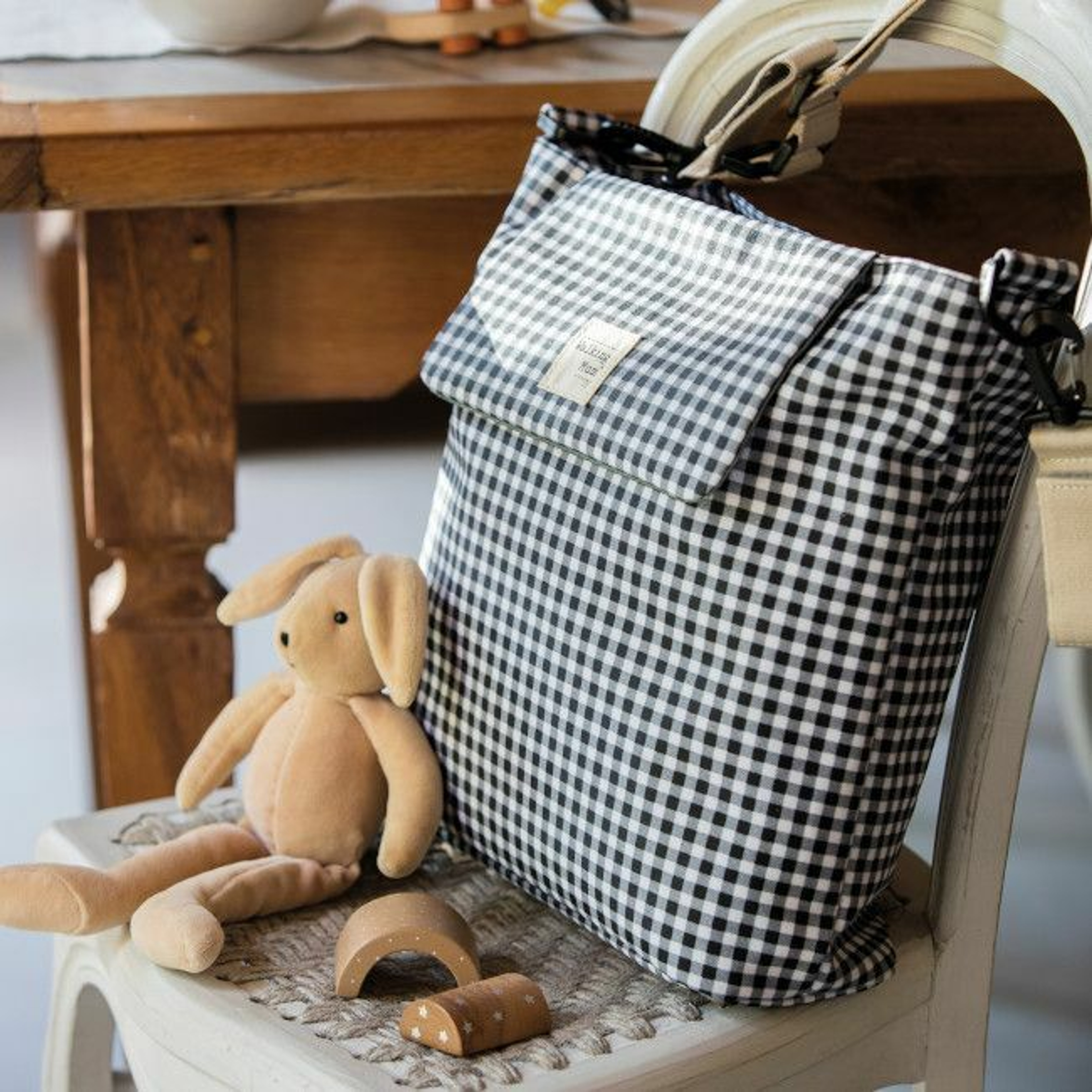 Walking Mum Saco de Carrinho I Love Vichy Preto 36312