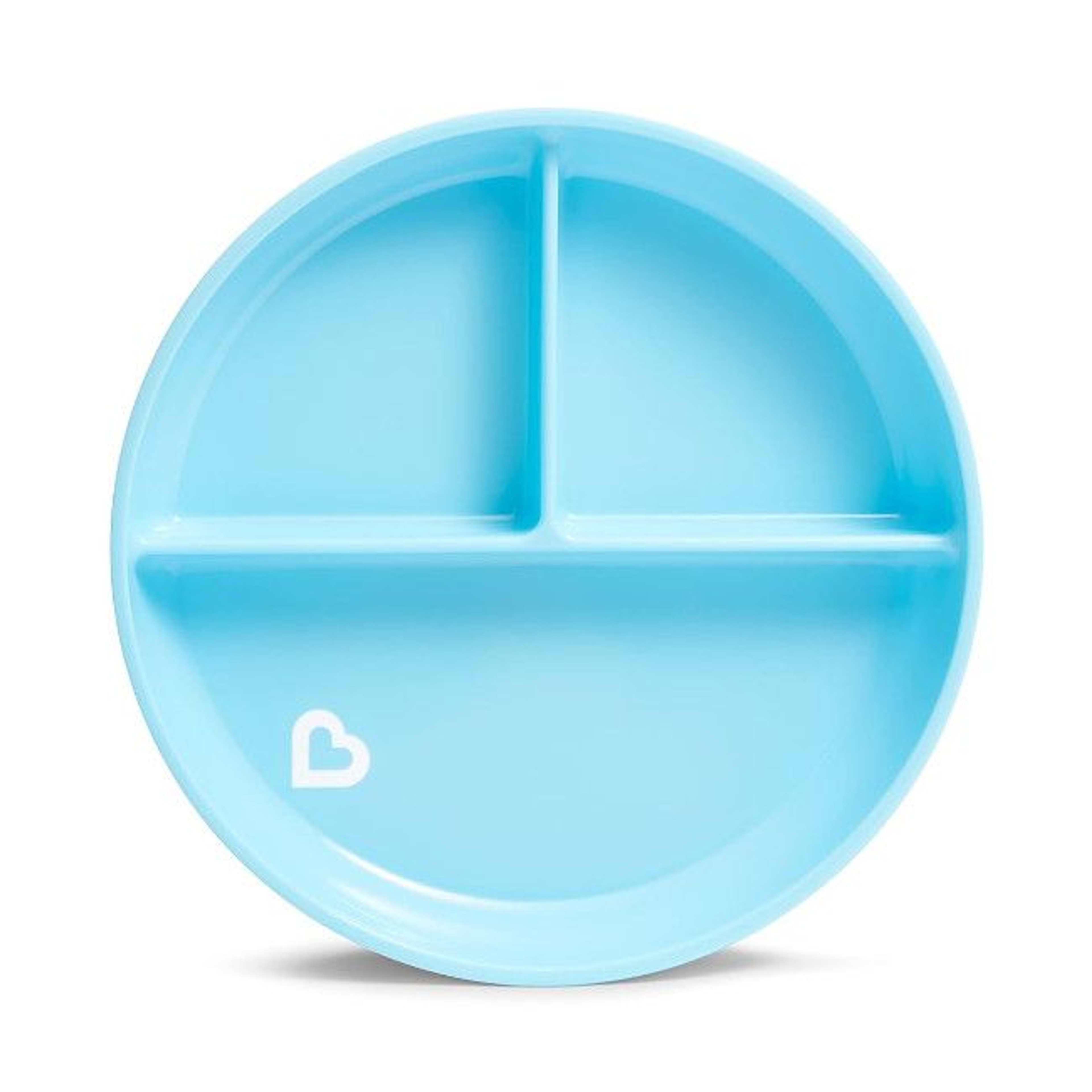 Munchkin Stay Put Suction Divided Plate Light Blue +6M 9025201