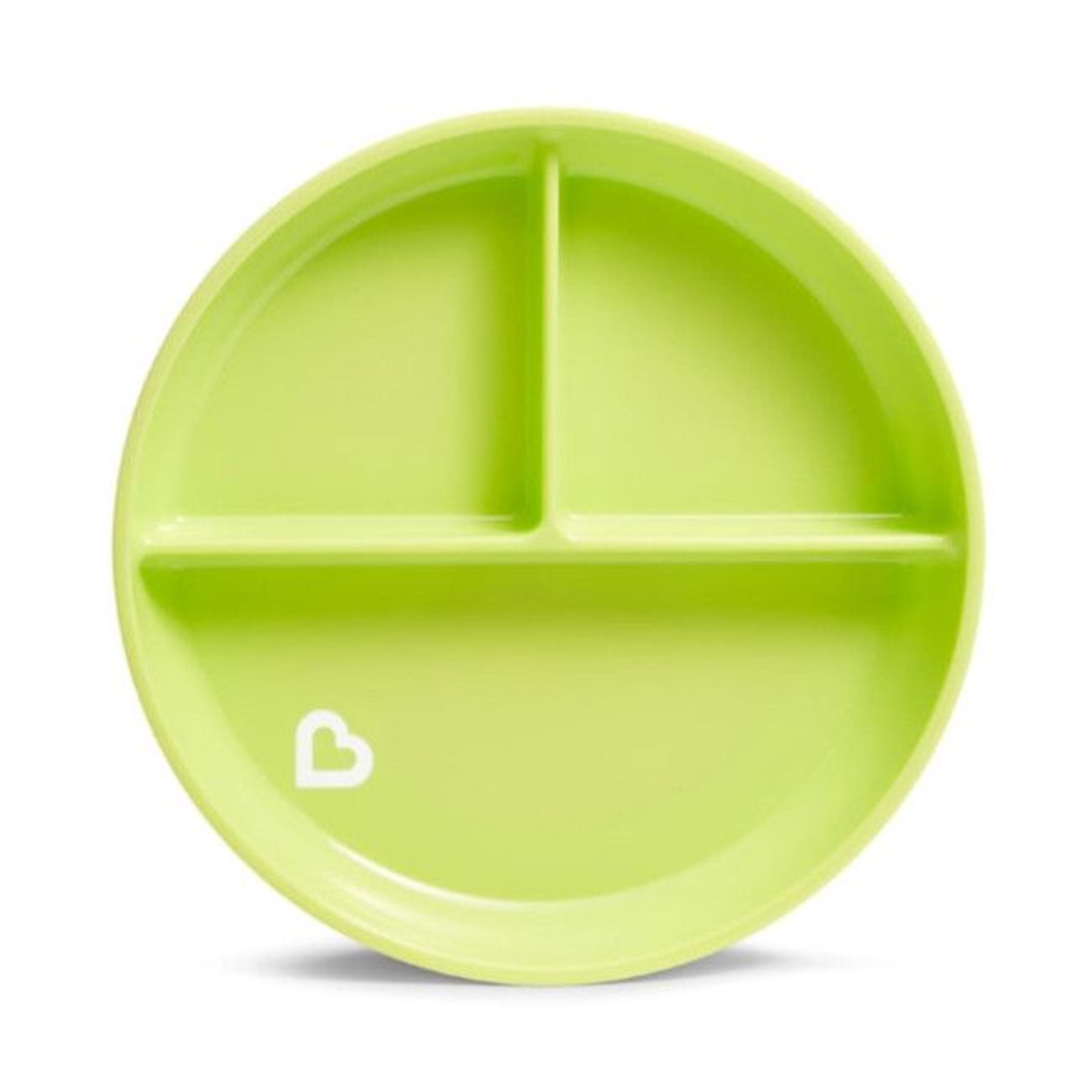 Munchkin Stay Put Suction Divided Plate Light Green +6M 9025201