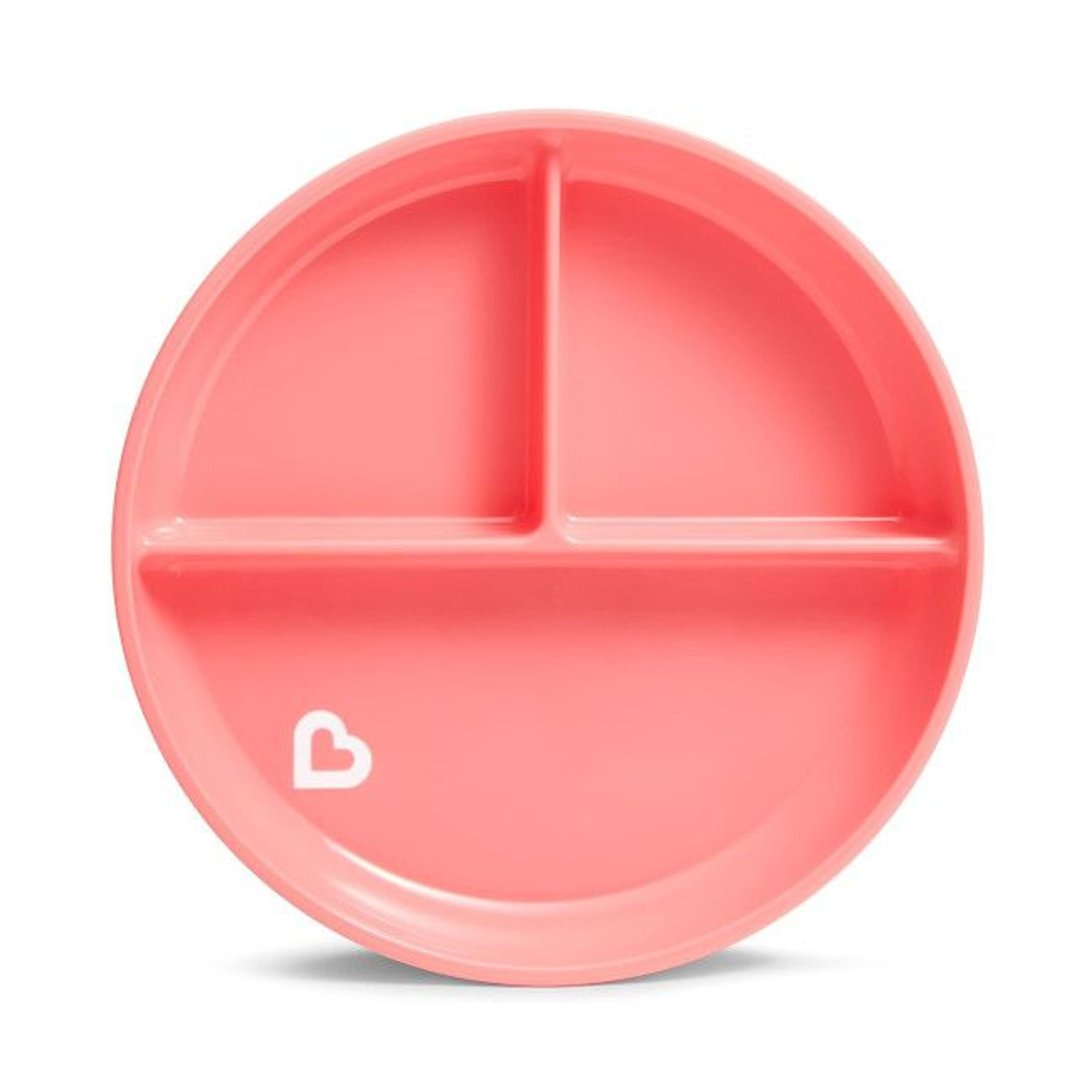 Munchkin Stay Put Suction Divided Plate Light Pink +6M 9025201