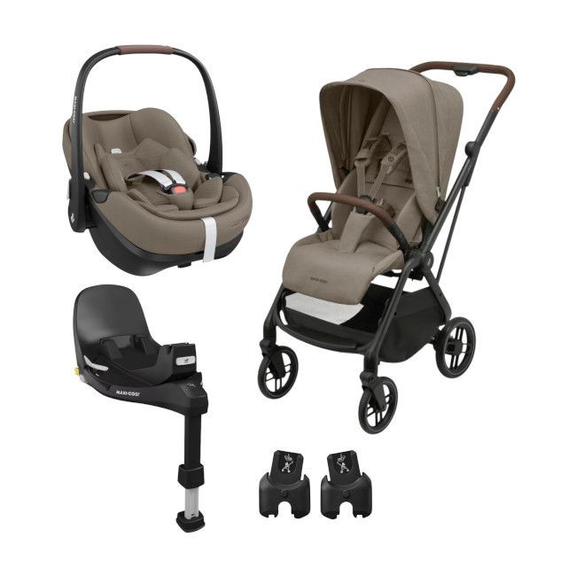 Maxi-Cosi Leona² Duo + Pebble 360 Pro2 Car Seat + FamilyFix 360 Pro Twillic Truffle