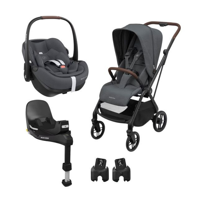 Maxi-Cosi Leona² Duo + Pebble 360 Pro2 Car Seat + FamilyFix 360 Pro Twillic Graphite