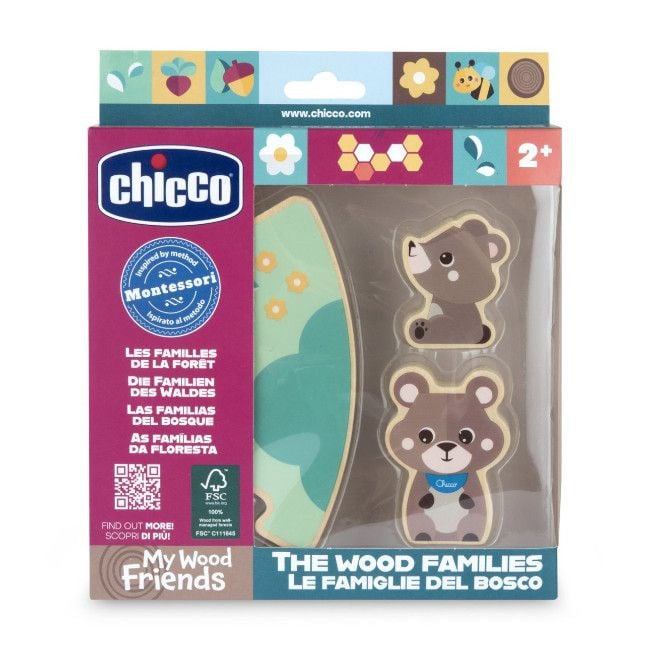 Chicco My Wood Friends Playset Bear Father and Daughter +2 Years 00012208300000