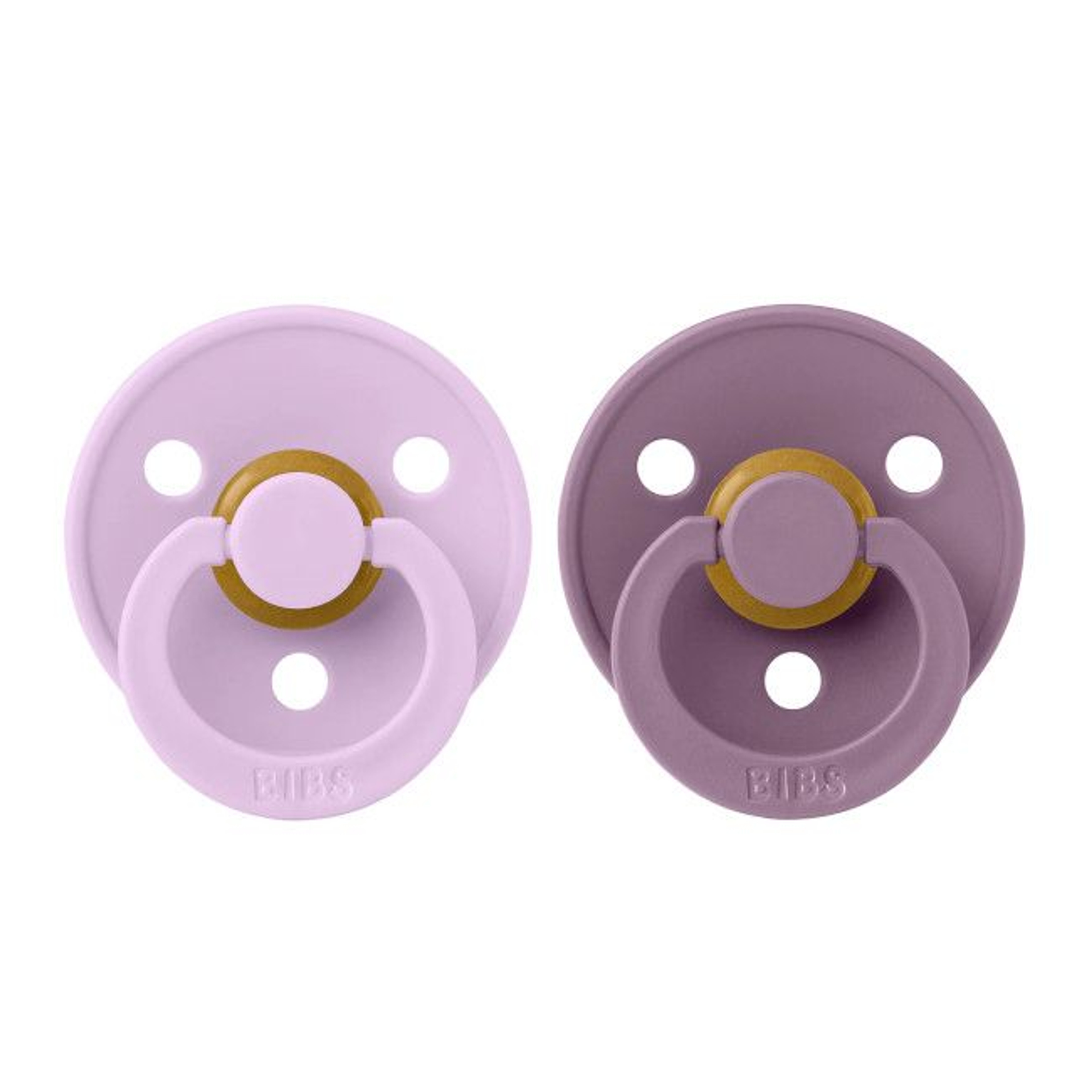 BIBS 2 Colour Round Latex Dummies Violet Sky/Mauve 6-18M