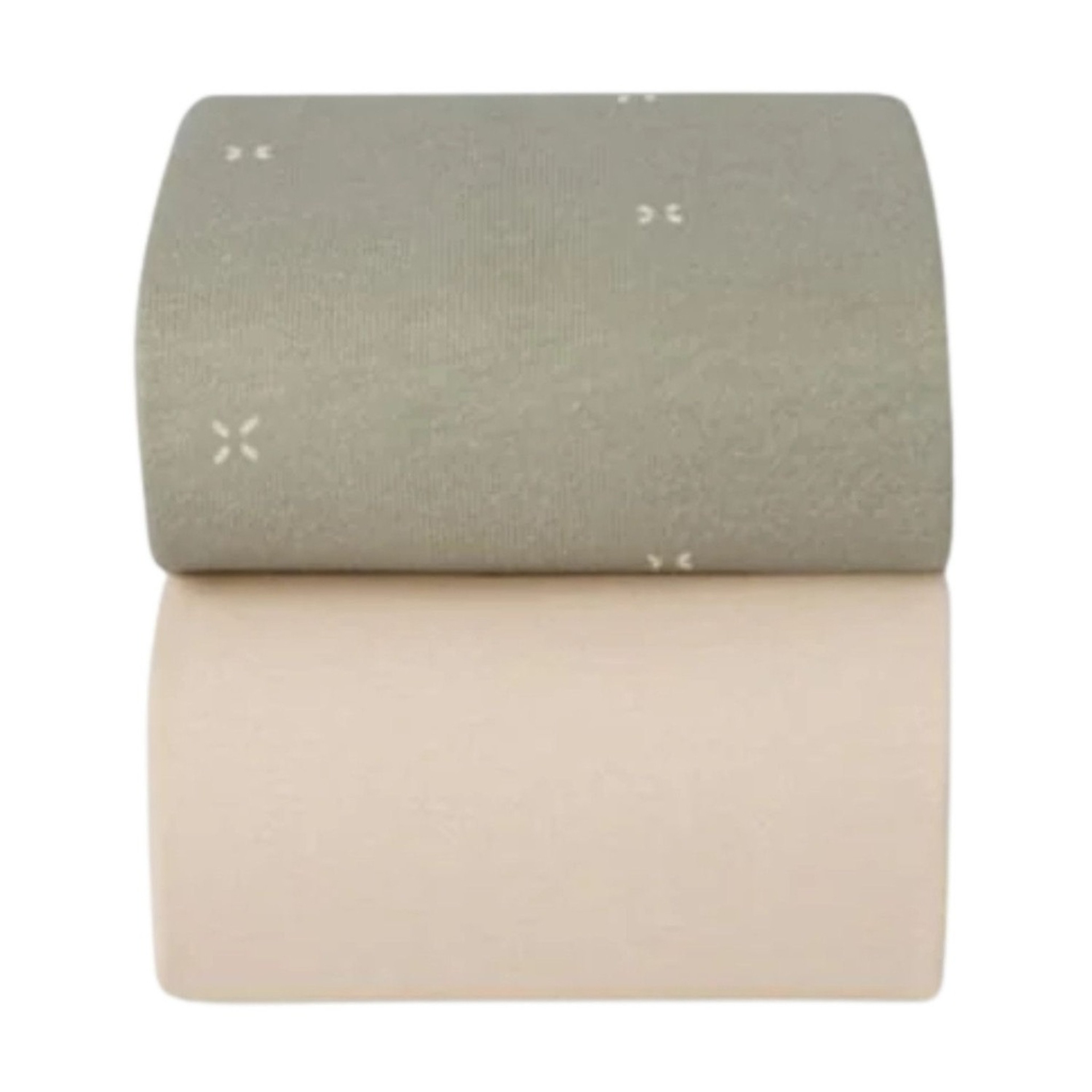 Snüz 2 Fitted Cot Sheets Sage Cross BD028CT